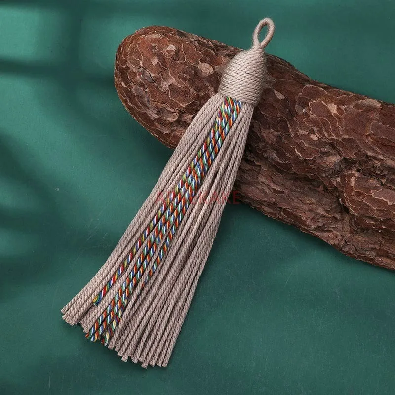 قلادة شرابة من خيط القطن المطلي يدويًا على الطراز الصيني العرقي، قلادة شرابة منسوجة بحبل ثقافي وحرف يدوية