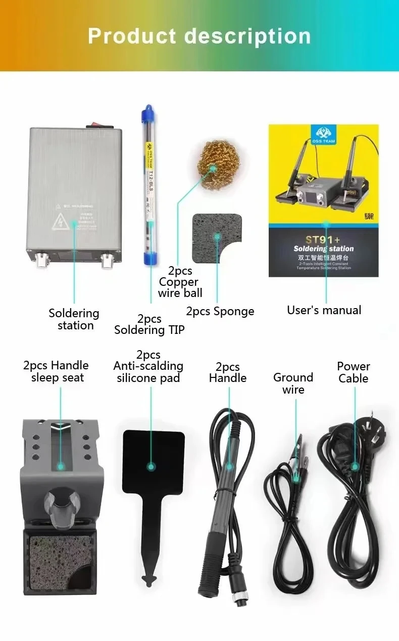 OSS TEAM ST91+ Soldering Station Professional for soldering Cell phone repair soldering station Smart thermostat