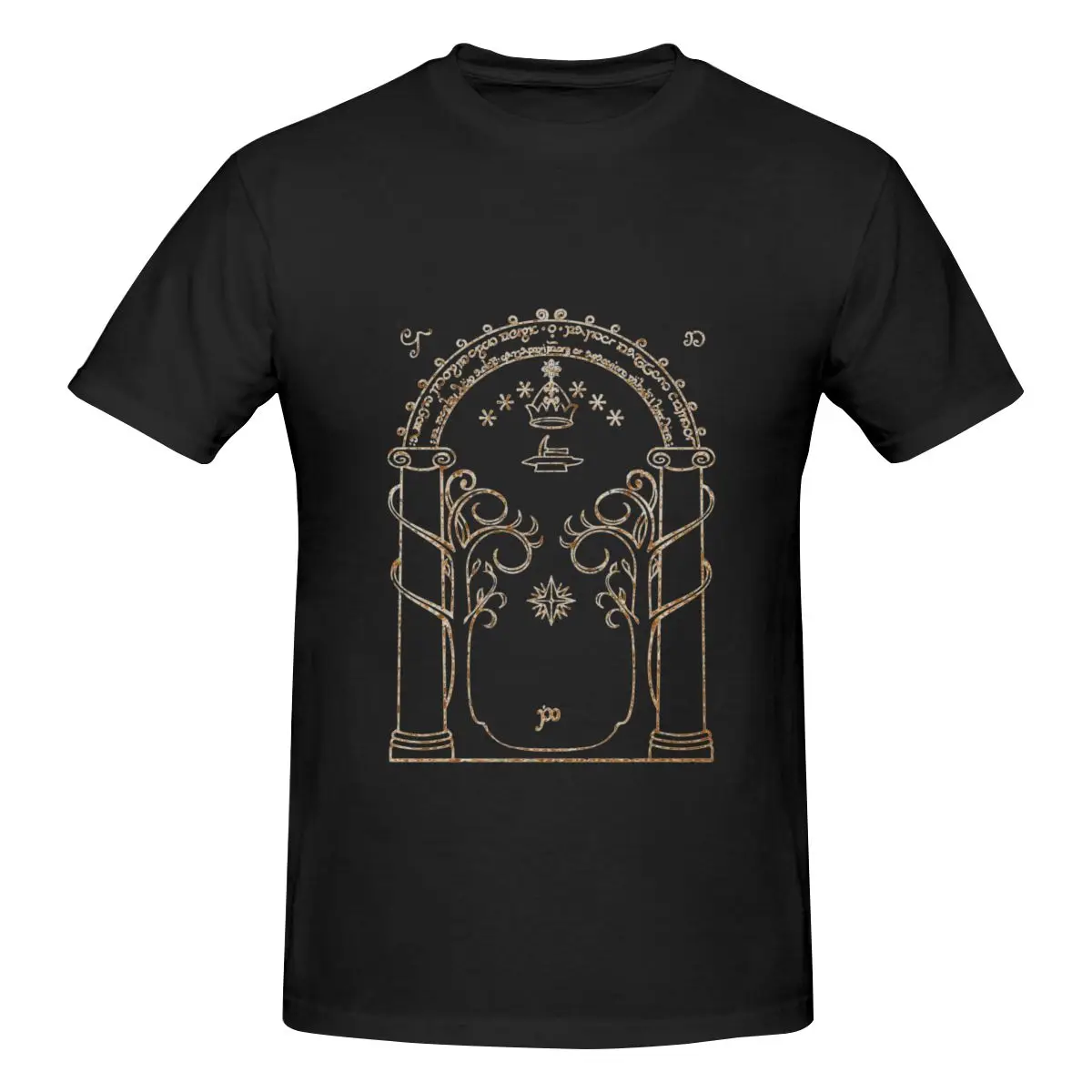 Funny Gates Of Moria Classic Men's T-shirt Printed Tops are loose and slim fit Women's T-shirts