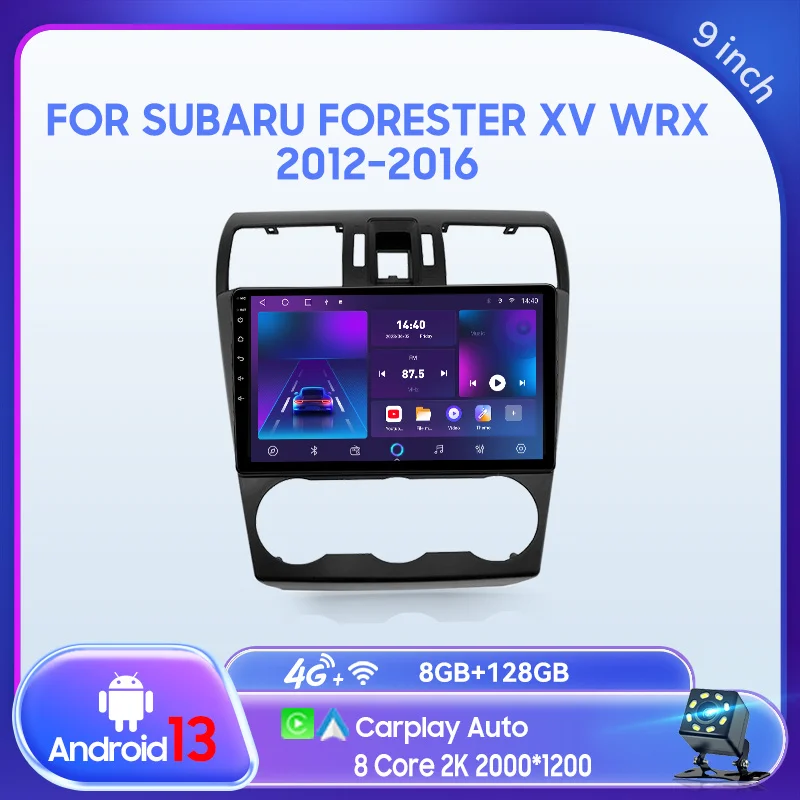 

QSZN для Subaru Forester XV WRX 2012-2016 2din Android 13.0 Автомобильный радиоприемник Мультимедийный видеоплеер GPS-навигация 4G Carplay Головное устройство