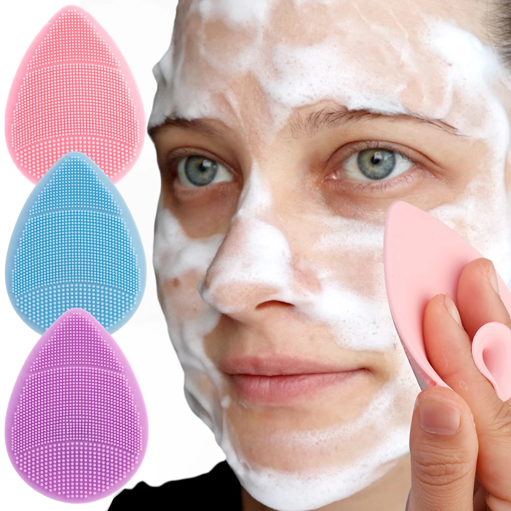 Face Silicone Cleansing Brush Water Drop Type Skin Care Scrub Cleanser Tools Long-lasting Soft Deep Cleaning Exfoliator Beauty