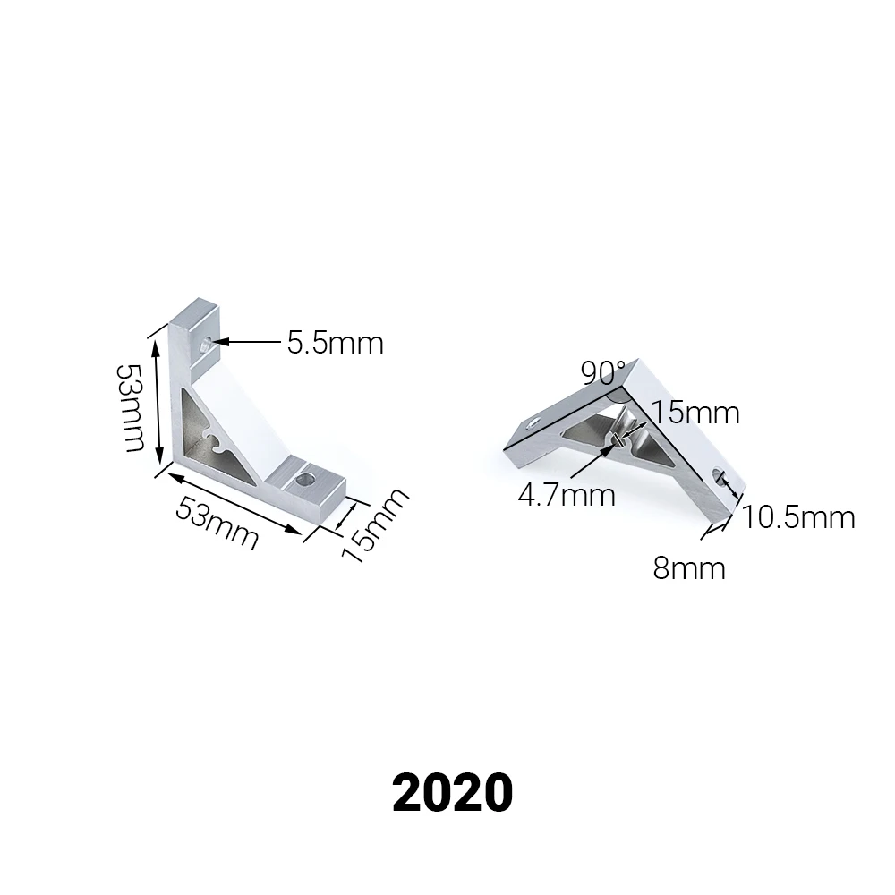 4Pcs/Lot 90 Degree 2020 3030 4040 4545 5050 6060 8080 Corner Angle Bracket Corner Connection Joint for Aluminum Profile view 2