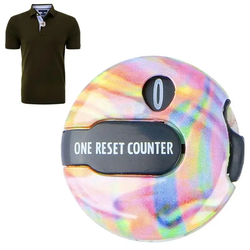 Golf Scoring Record Counter Clicker, One Touch Reset Clip no Hat Glove Game, Strokes e Strokes Counter, Pontuação compacta