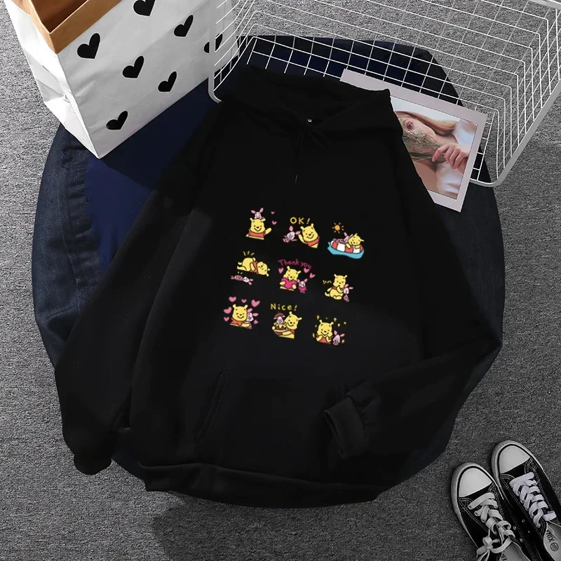 

Male Sweatshirts Pocket Disney Anime Cartoon Print Loose Clothing Cozy Popular Streetwear Men Hoodies Autumn Winter Pullover
