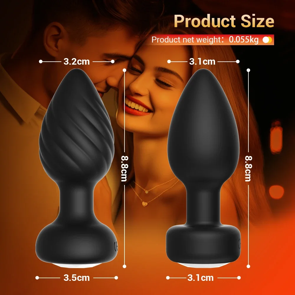التحكم عن بعد وبصمة التحكم اللون ضوء الشرج هزاز بعقب المكونات الرجال جهاز تدليك للبروستاتا محفز الجنس لعب الكبار للنساء #5