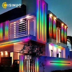 RGB Colored Tall Outdoor Christmas Decoration Light 7 Colors Atmosphere Interior Home Decoration Intelligent Remote Sconces Lamp