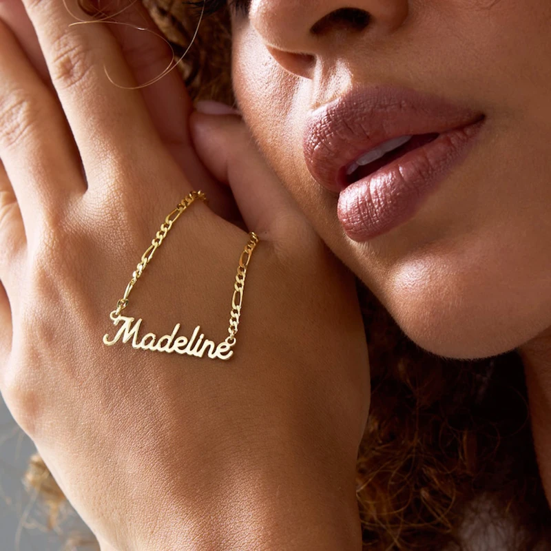 Custom Name Necklace for Women Men Personalized Stainless Steel Jewelry Customized Pendant Family Gift for Girl Choker Chains