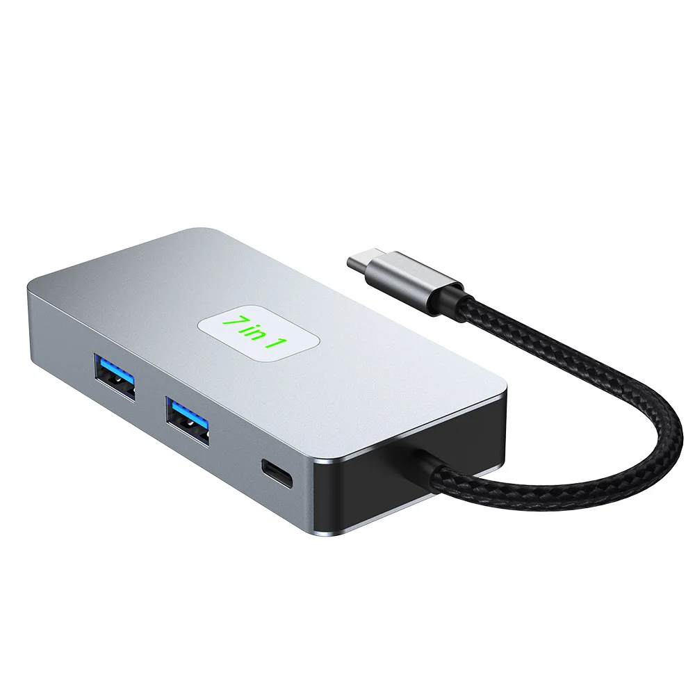 Gigabit 2.5G LAN Hub USB-C Docking Station Type-c to USB 3.2 4K60 HZ RJ45 Ethernet Splitter SD/TF Card Reader PDW100W For Gaming