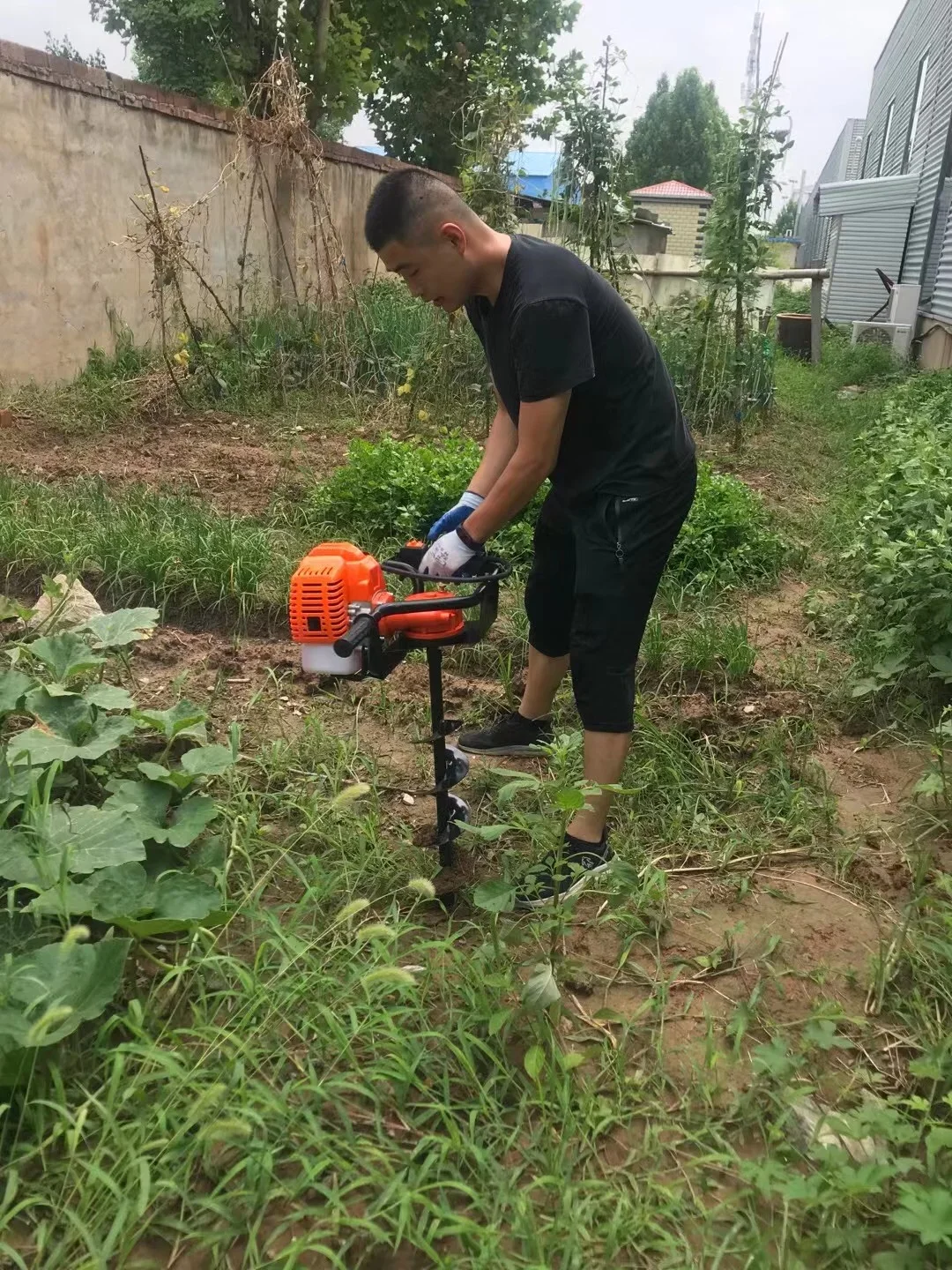 

90cc Digging Machine Hole Digger Planting Drill Pit Machine Two Stroke Power Tools Double High Power Earth Auger Garden Tools