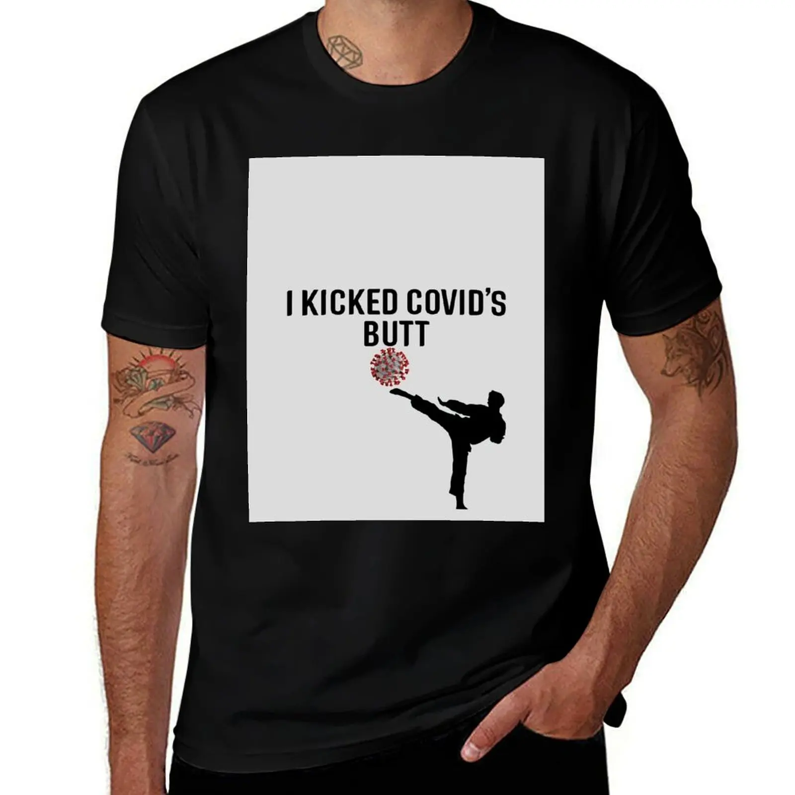 I kicked Covids butt - Covid -19 Collection T-Shirt Casual Trendy Streetwear Tee Shirt T-Shirt