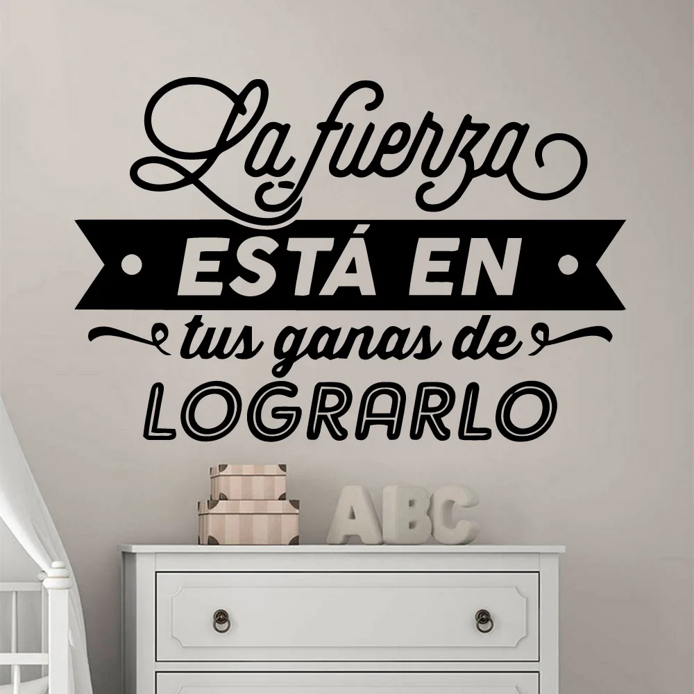 Spanish text Wall Sticker Self Adhesive Vinyl Waterproof Wall Art Decal For Kids Rooms Decoration Waterproof Wall Art Decal
