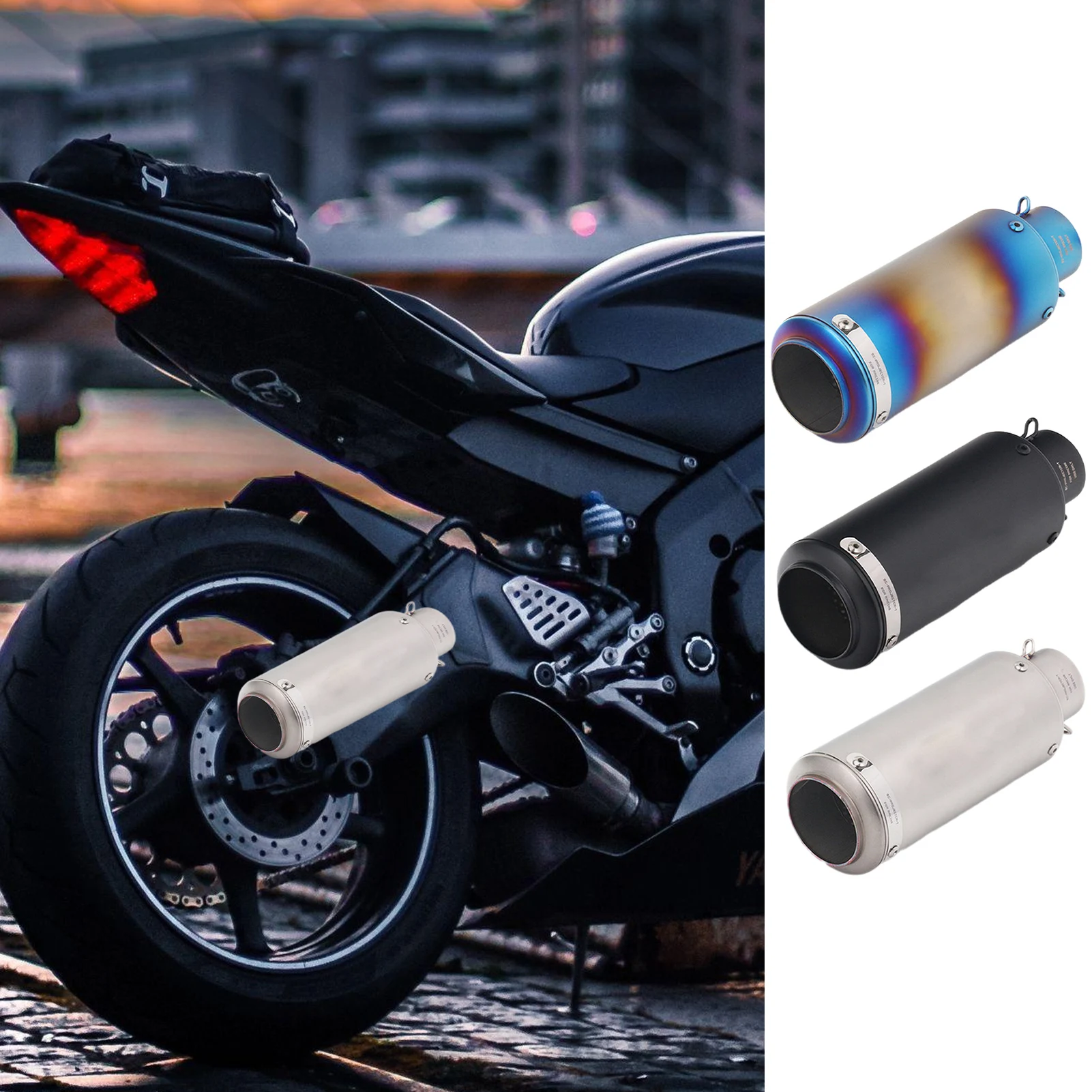 Motorcycle Exhaust Pipe Heat Shield Universall Exhaust Pipe SC Exhaust Pipe Replacement Muffler Heat Shield Accessories For Bike