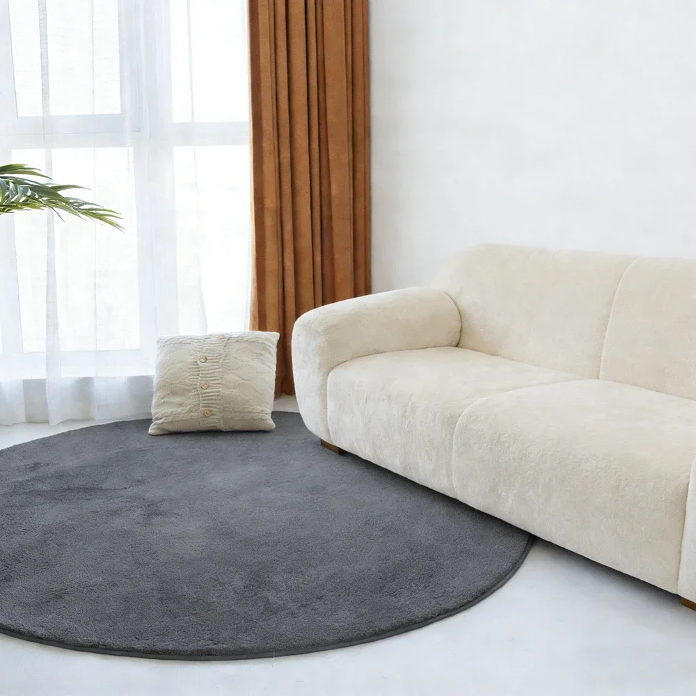 Ultra Soft Velvet Carpet Round Modern Living Room Home Decor Sofa Area Rugs Short Plush Anti Slip Floor Mats Kids Bedroom Carpet