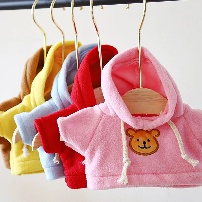 Star Around Cartoon Cotton Doll Clothing Accessories 20cm Doll Replacement Hooded Sweatshirt Teddy Bear Plush Toy Doll Clothing