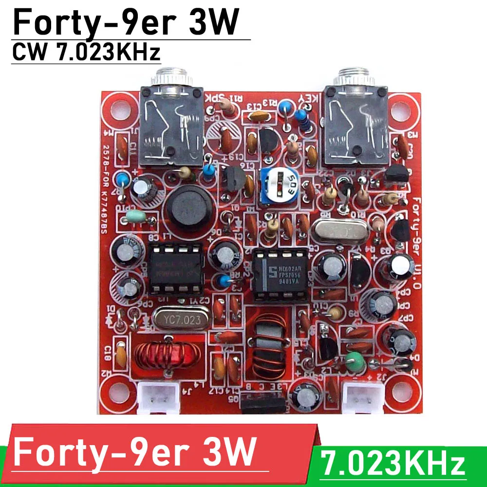 3W Forty-9er QRP CW Transceiver Telegraph Shortwave Radio 7.023MHz for Receiver HF FOR HAM Radio Amplifier