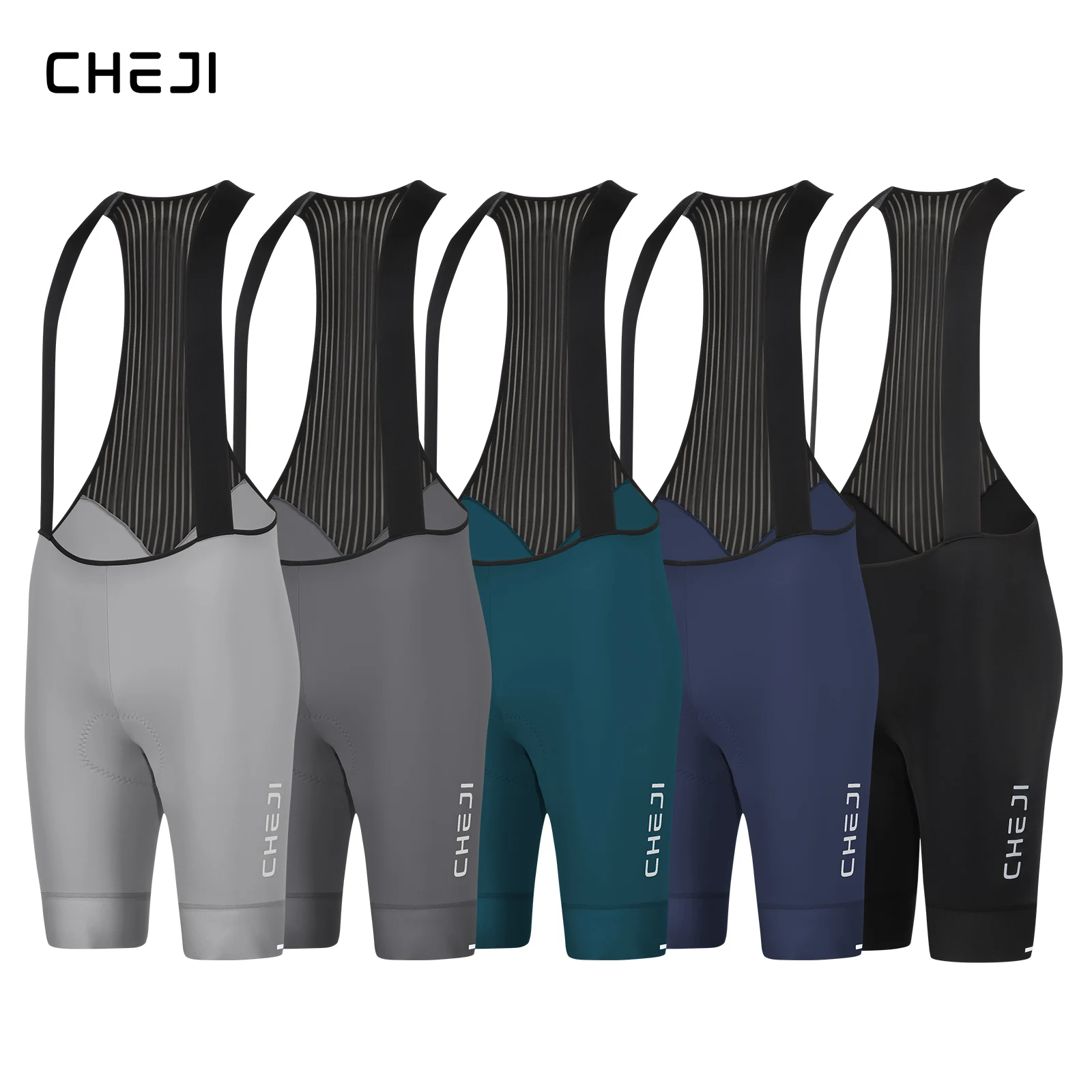 CHEJI Herren Radsport-Trägerhose Atmungsaktiv Schnelltrocknend Rutschfest für Rennrad MTB Fahrrad