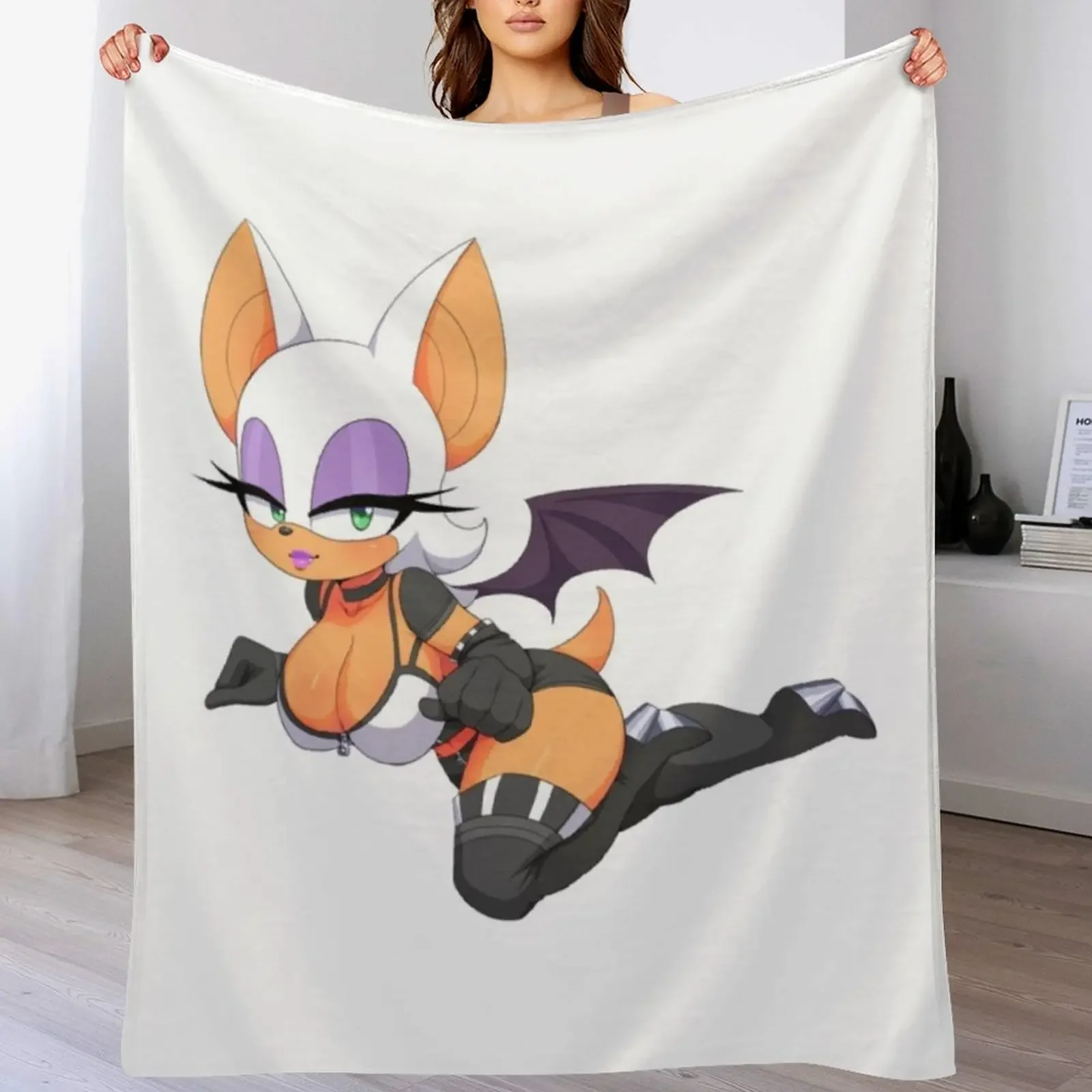 

Rouge the bat Throw Blanket Sofa Throw Flannels Blankets