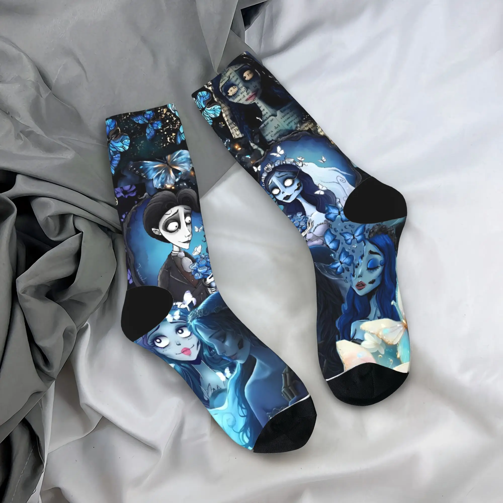 Corpse Bride 양말 캐주얼 스타킹 가을 땀 방지 커플 양말 통기성 디자인 야외 양말