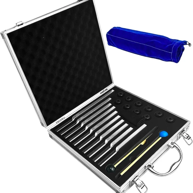 10 Sätze Stimmgabeln aus Aluminiumlegierung 174 Hz 528 Hz Stimmgabel 963 Hz 432 Hz Stimmgabel passender Basis