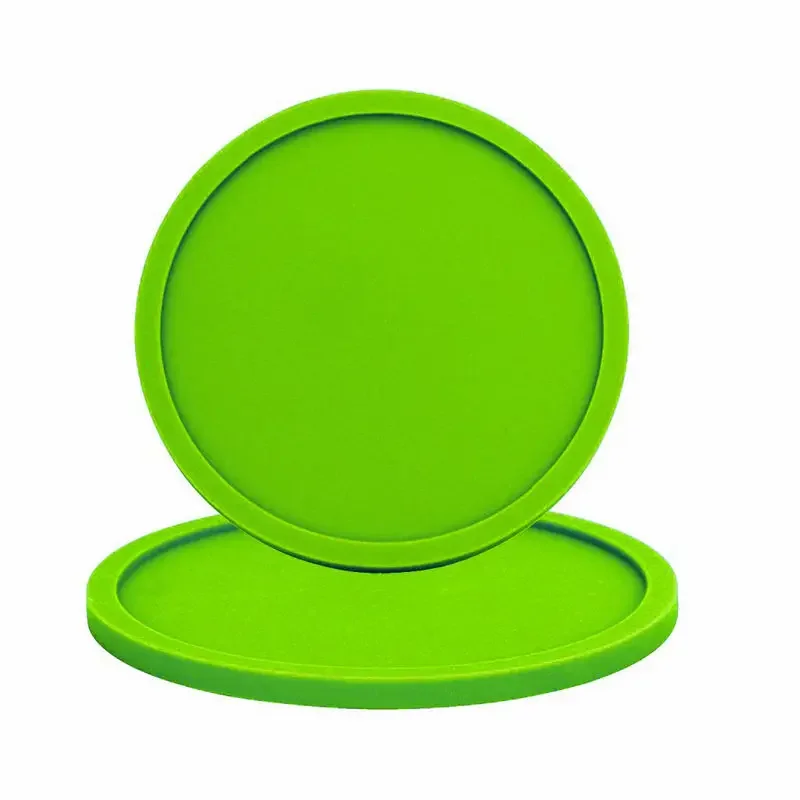 10 Pieces Non-Slip Silicone Coasters Thicker Drink Coaster Tabletop Protection 10cm