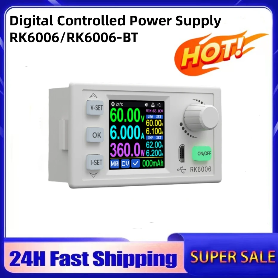 RD RK6006 RK6006-BT 60V 6A 4 Digit Communication Adjustable DC To DC Step Down Voltage Bench Power Supply Buck Converter