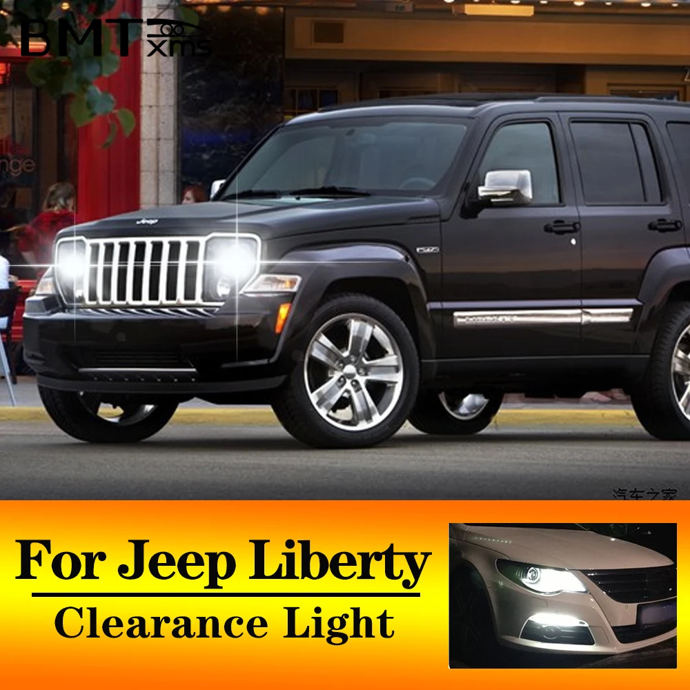 BMTxms 2Pcs T10 W5W LED Bulbs Clearance Lights Parking Interior Lamp For Jeep Liberty KJ KK 2002- 2008 2009 2010 2011 2012 2013
