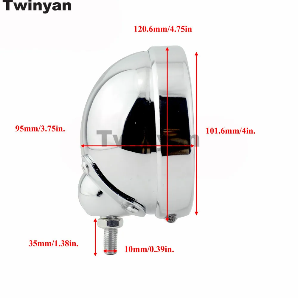 Universal 4.5 inch Bottom Mount Headlight LED Headlamp Light Cover Bucket Housing Lighthouse Shell Fog Passing Auxiliary Light