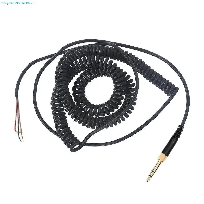 N2UB Headphone Adapter Replacement Spring Coil Cable For V600 V700 V900 7506 ForDT770