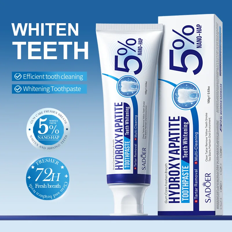 hydroxyapatite Whitening Toothpaste for Refreshing Breath, Brightening White Teeth,Yellowing Teeth,Cleaning and Staining Removal