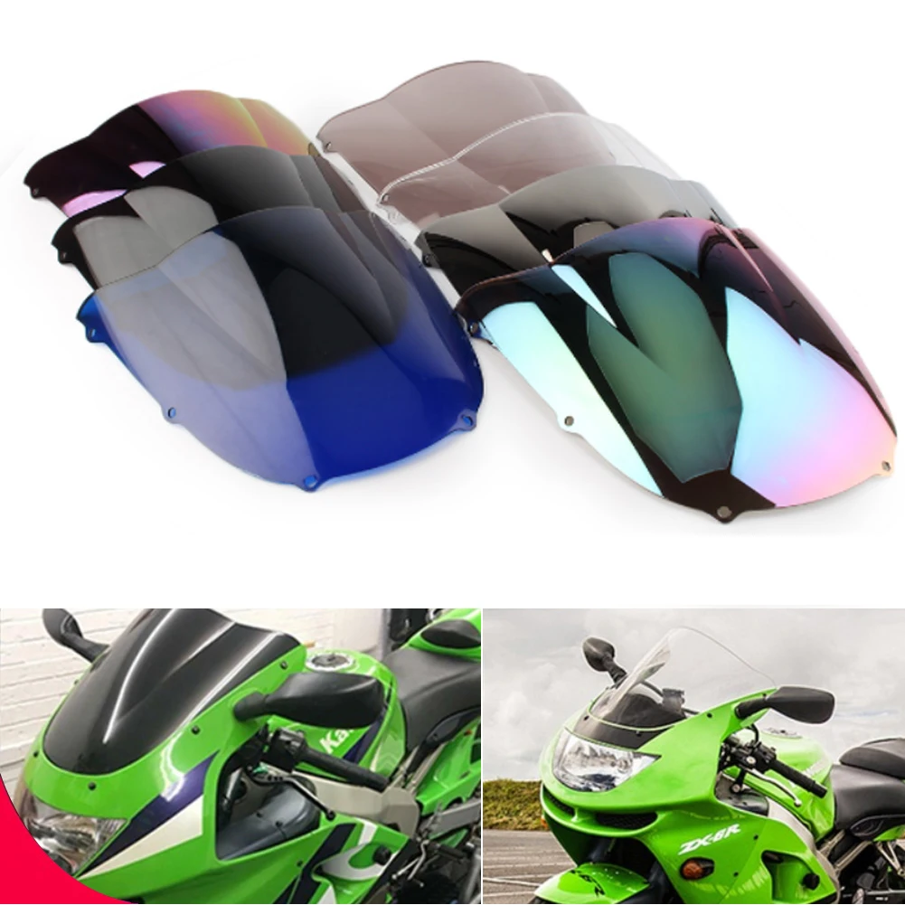 Motorcycle Windscreen Covers Screen Motorbikes Deflector Windshield For Kawasaki Ninja 636 ZX6R ZX-6R ZX 6R 1998 1999