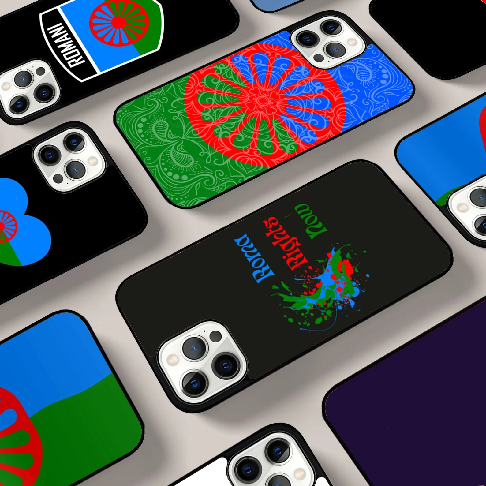 Gypsy Romani Roma Flag Phone Case For iPhone 17 Air 16 15 14 13 12 11 Pro Max Max Plus Bumper Case Cover