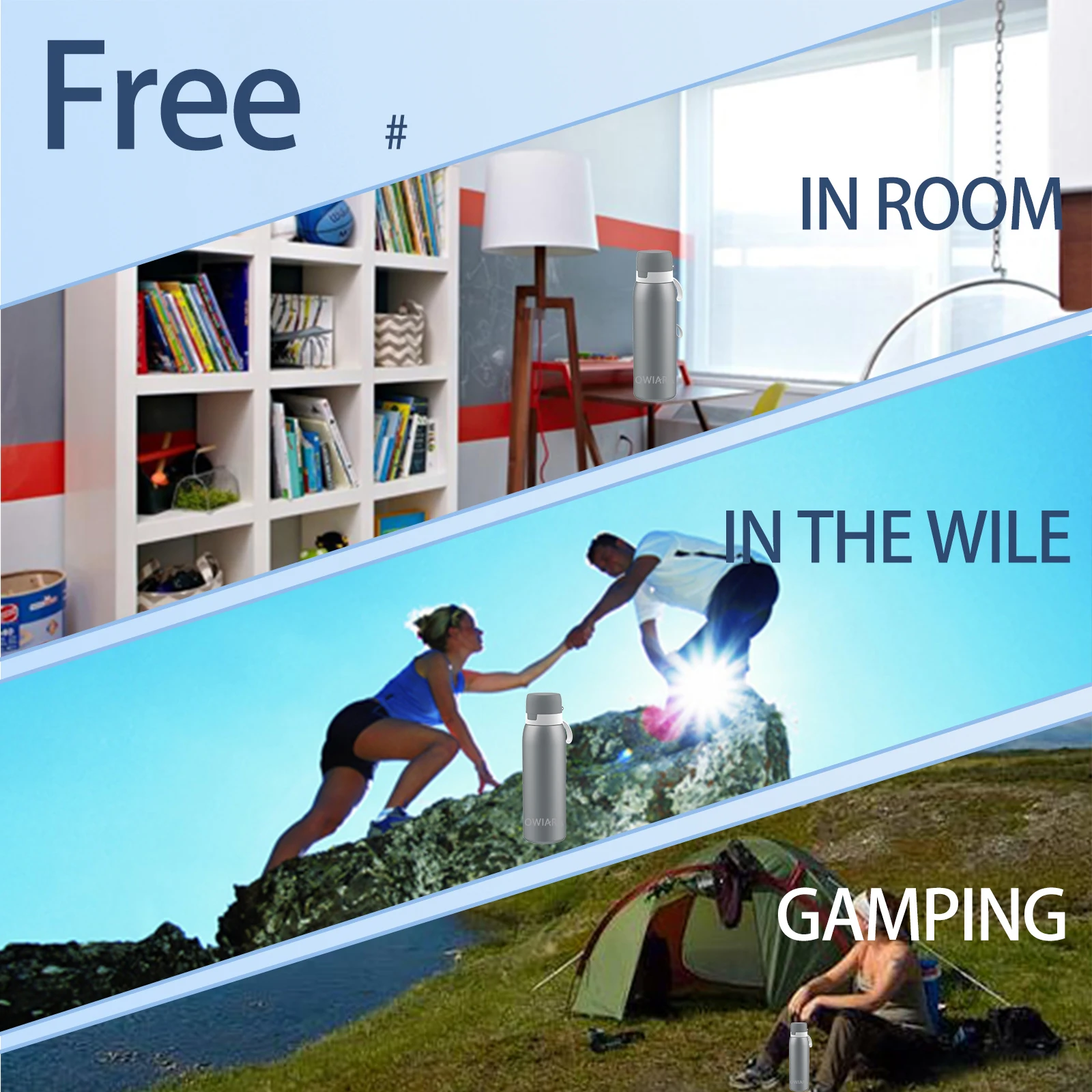 飲料水浄化装置,ポータブル浄水器,ハイキング,キャンプ,ステンレス鋼,ピッチャー付き