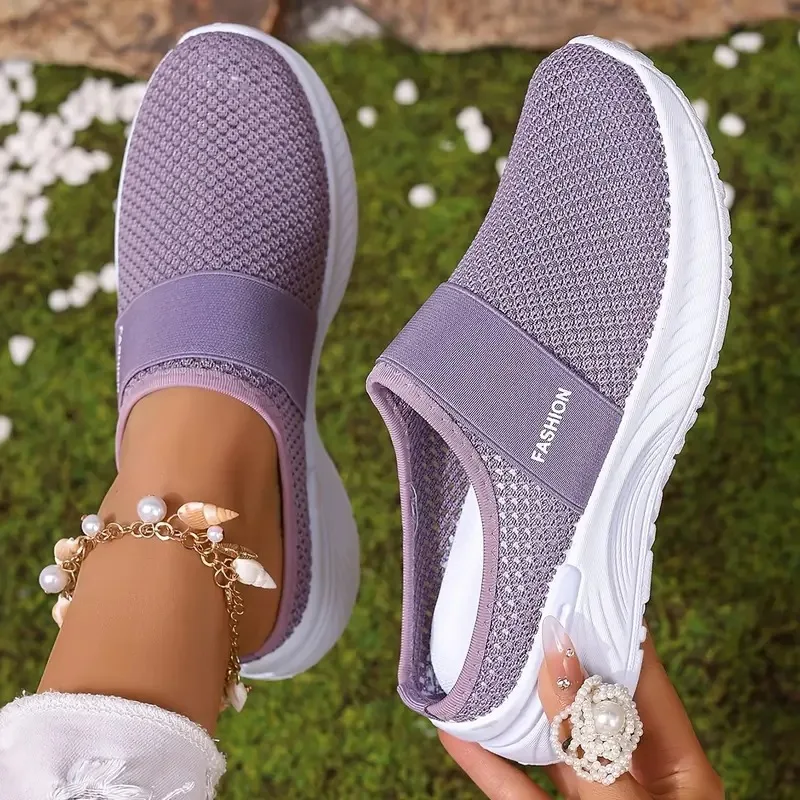 

Summer Women Casual Shoes Low Upper Sandals Slip On Female Flat Slippers Outdoor Solid Color Ladies Loafers Sneakers Big Size