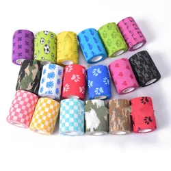Disposable Self Adhesive Elastic Bandage for Handle with Tube Tightening Tattoo Accessories Gauze Tape First Aid Tool 5cm*4.5M
