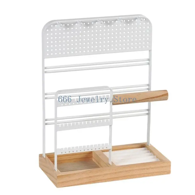 F2TD Practical Jewelry Storage Stand Handy Earring Display Holder Delicate Shelf