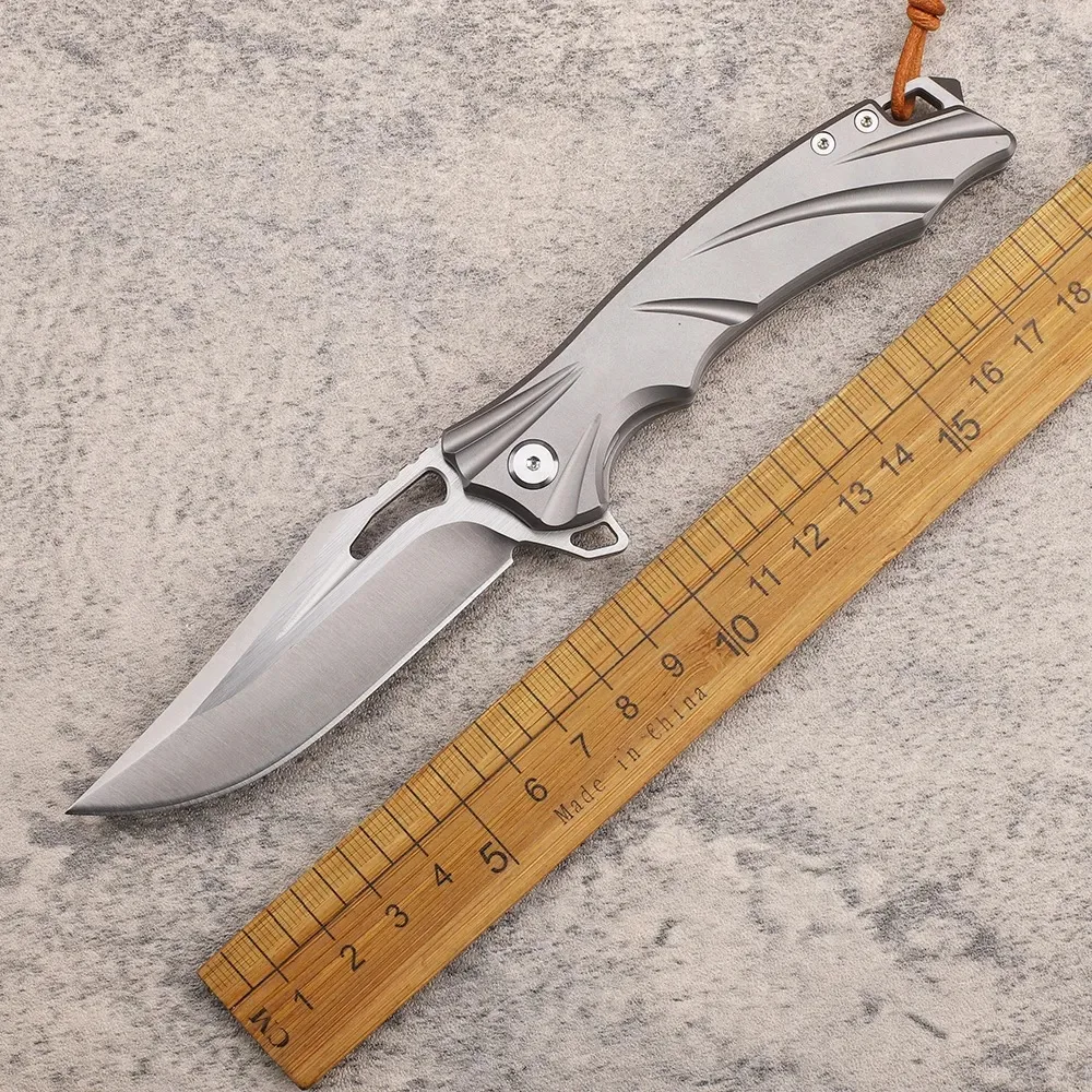 

Folding Knife Kesiwl FD 11 Tactical M390 Blade Titanium Handle Ceramic Bearing Outdoor Camping Hunting Kitchen Picket EDC Toos