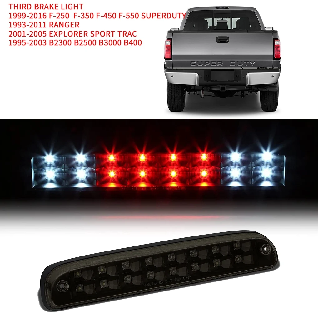 Black LED Third Stop Brake Light Cargo for 99-16 Ford F250/93-11 Ranger Mazda B-Series