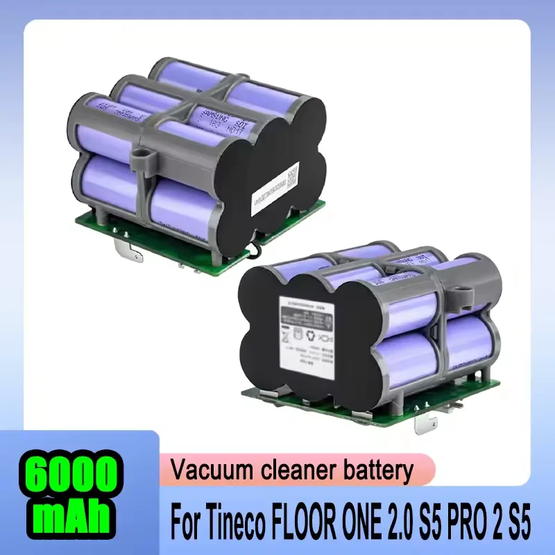 NEW 21.6V 6000mAh Replacement Battery For Tineco FLOOR ONE 2.0 S5 PRO 2 S5 Smart S5 Steam Floor Scrubber Accessories Parts