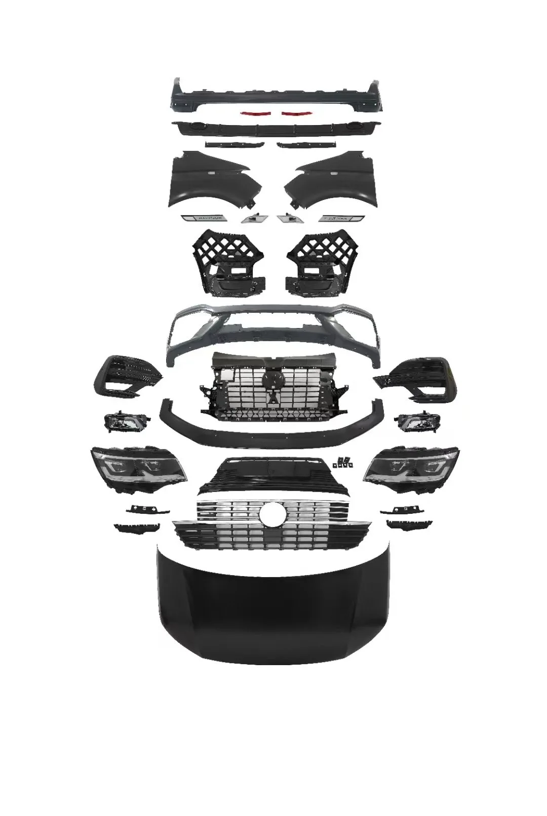 

Car refit front and rear bumper refit body kit for Multivan T5 T6 upgrade to T6.1 R body kit