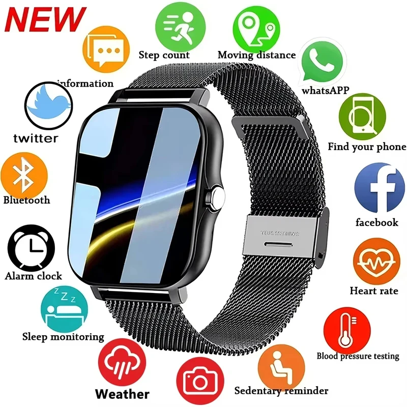 

2025 New Y13 Smartwatch Bluetooth Calling Waterproof Heart Rate Sleep Monitor Pedometer Sport Smart Watch For Android iOS