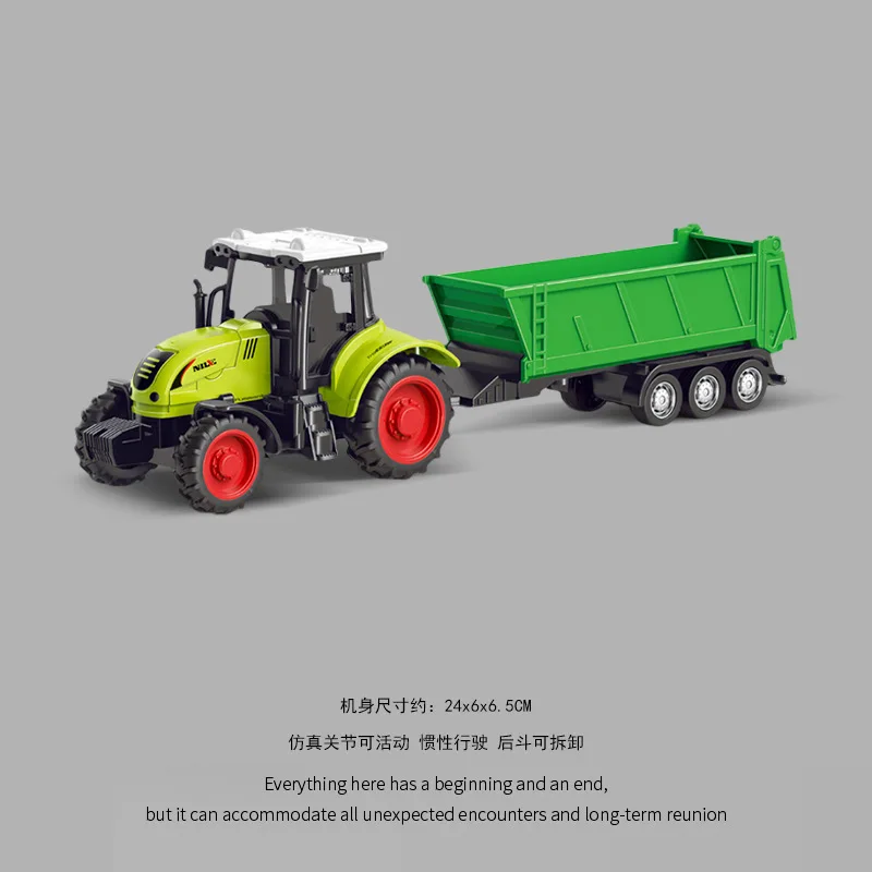 Tracteur agricole inertiel, Tracteur pour l'agriculture, Véhicule de construction rurale, Excavatrice, Véhicule jouet pour enfants, BS706-52
