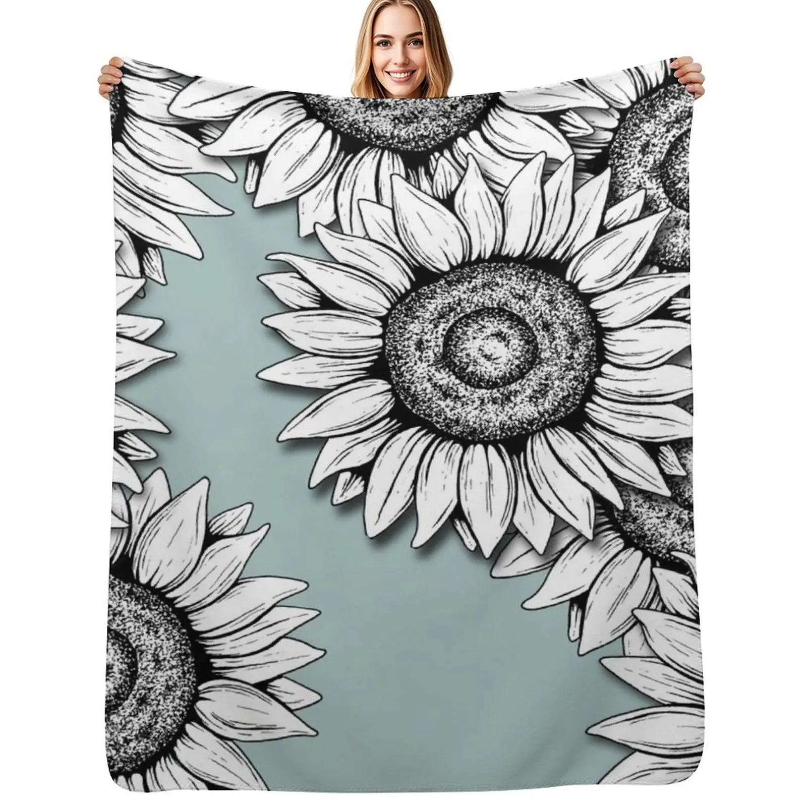 She Was as Wild as the Flowers Throw Blanket Fuzzy Plush Throw Blanket for Sofa Chair