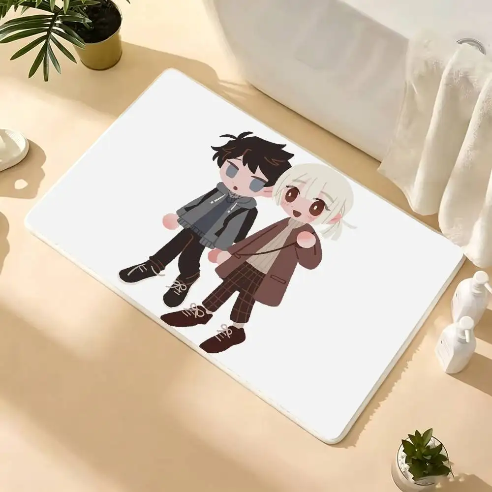 Anime S-Saihate Station Floor Mat Bathroom Absorbent Mat Simple Door Dirt-resistant Mat Home Kitchen Mat