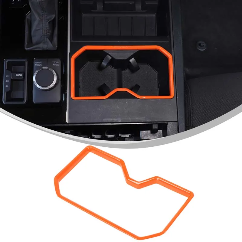 

For Toyota Tundra/Toyota Sequoia 2022+ car Interior Modification car Front and Rear Drainage Cup Holder Decorative Frame ABS