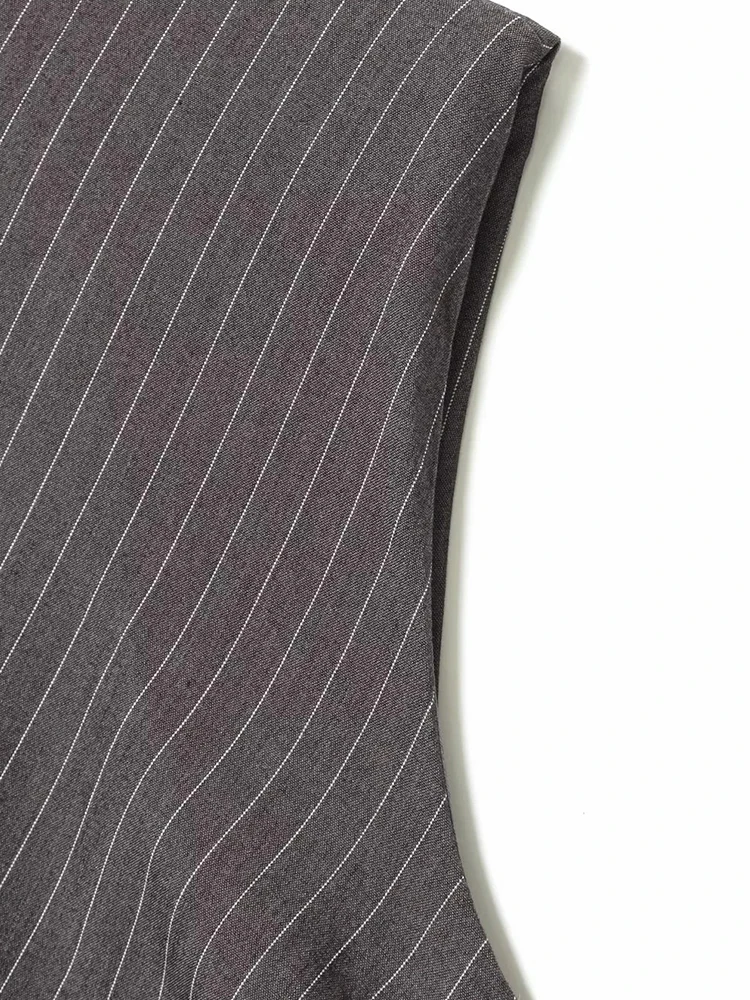 Mulheres novo casual sem mangas listrado mini vestido feminino elegante em torno do pescoço magro vestidos curtos senhora diário comute vestidos de escritório