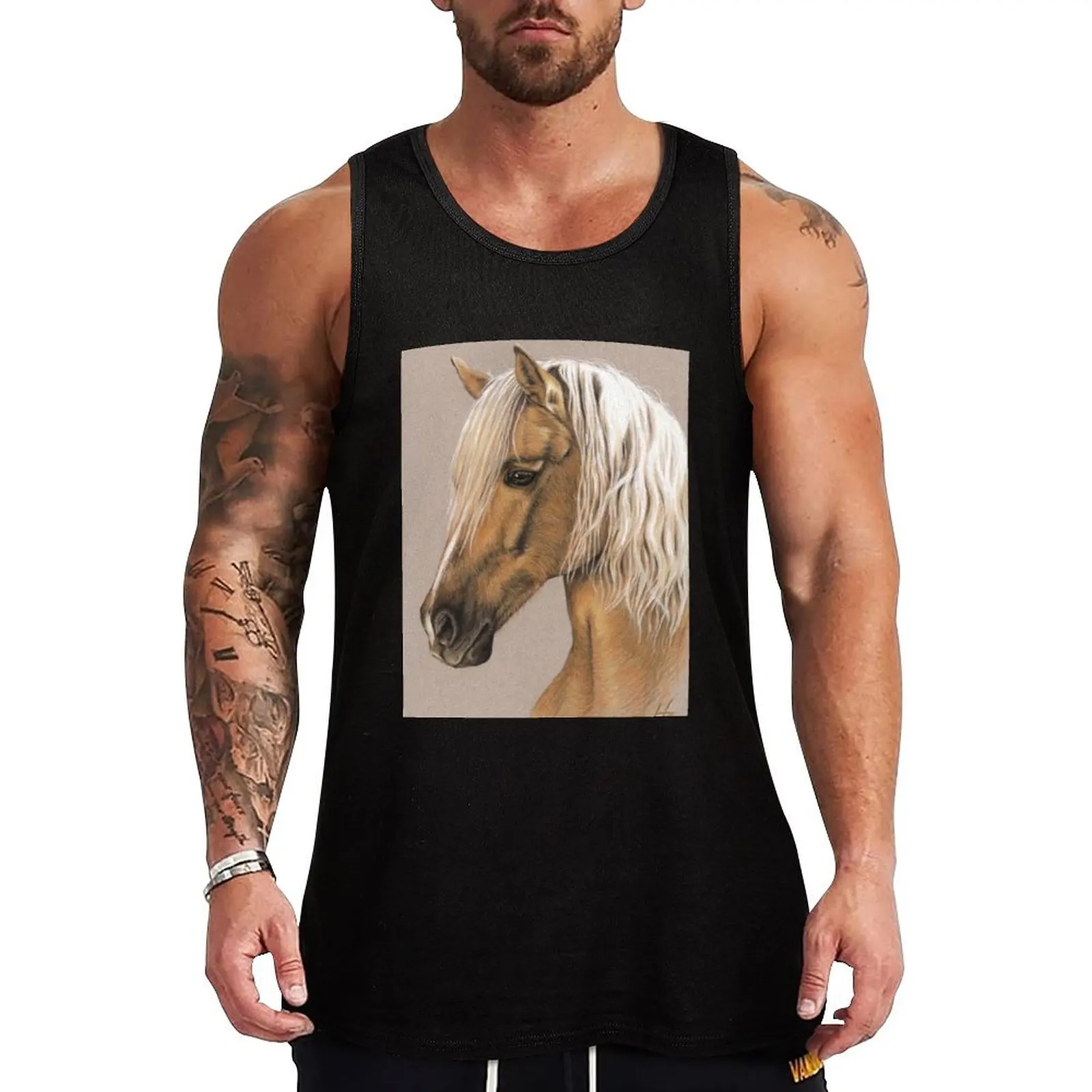 Spanish Horse - Berber Pferd Tank Top Street Hip Hop Tank Top Ropa informal sin mangas