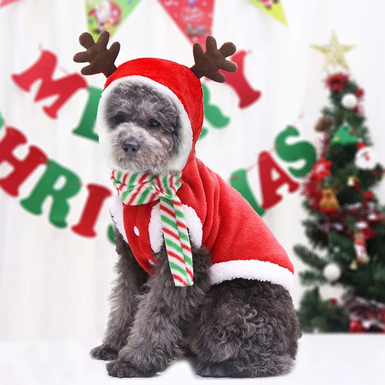 Christmas Dog Clothes Santa Costume for Puppy Chihuahua Yorkshire Pet Cat Clothing Jacket Coat Costume 2024 New Year