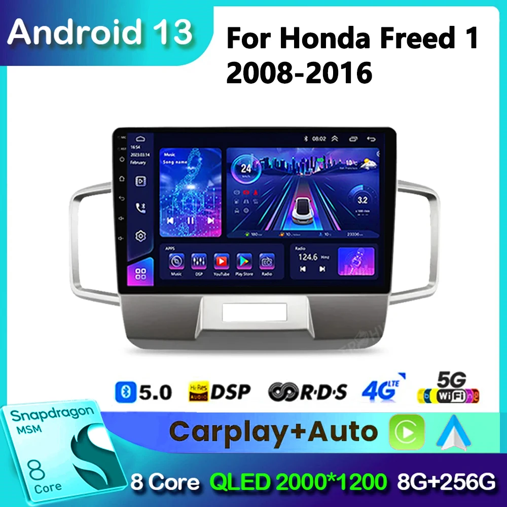 

Car Auto 2 Din Android 12 For Honda Freed 1 Spike 2008 - 2016 Car Radio Multimedia Video Player GPS 4G Carplay Stereo Head Unit