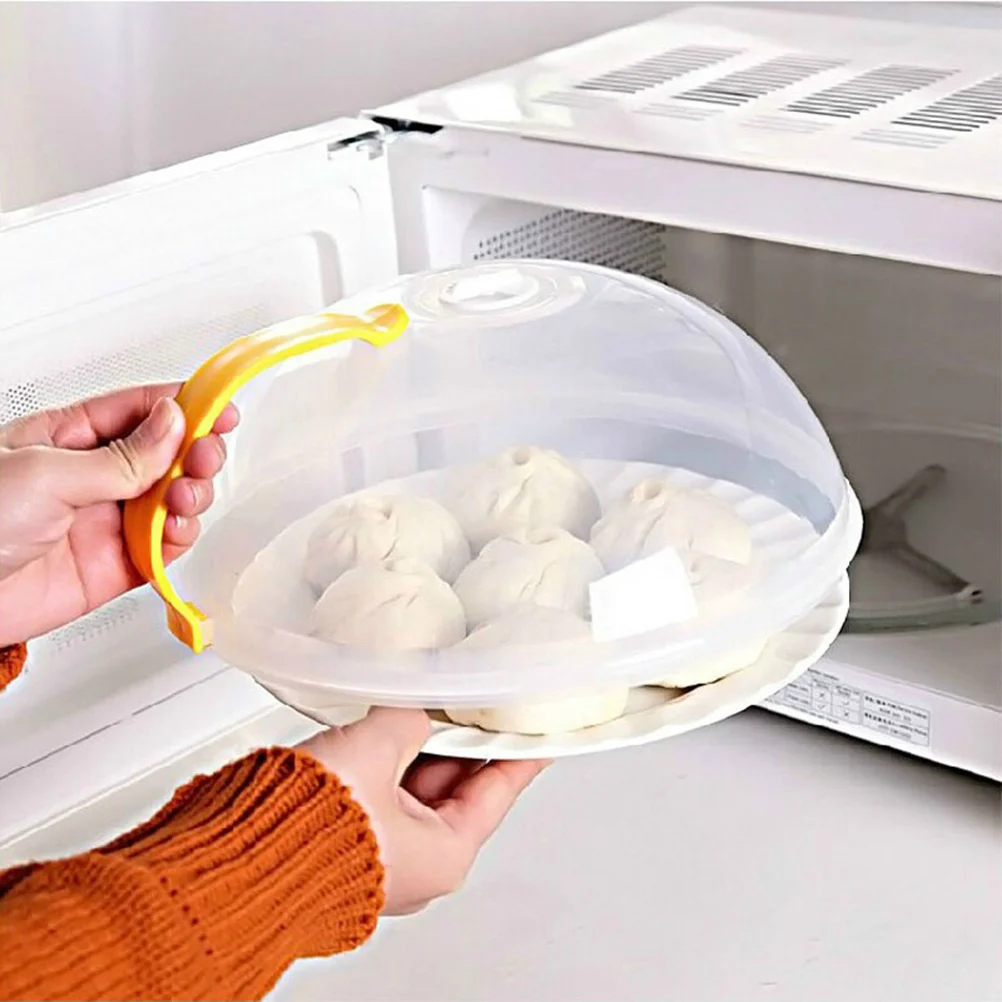 

1pcs 26.5*10.5Cm Microwave Food Cover High Dome Anti-Splatter Guard Steam Vent Non-Touch Design Dishwasher Safe Plastic Lid For