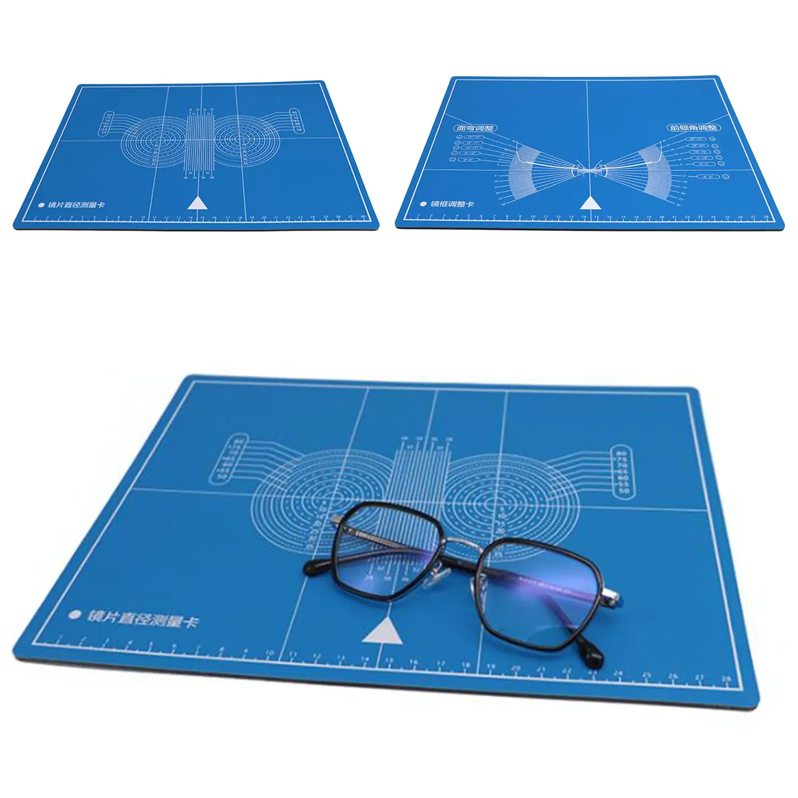 Glasses Frame Adjustment and Measurement Double Sided PVC Lens Test Card Repair Tool for Optical Shops